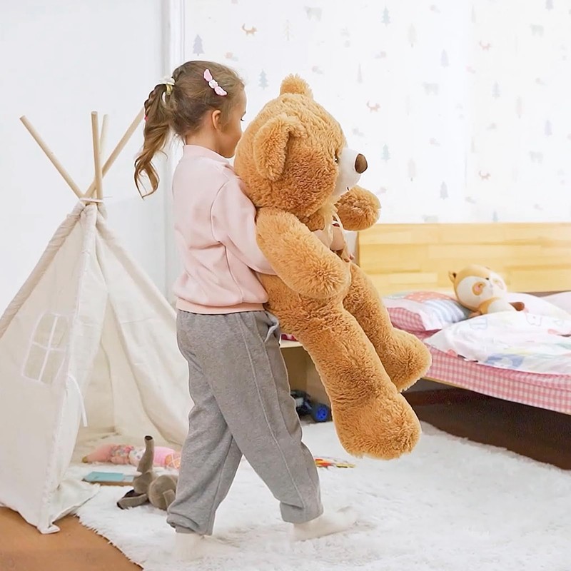 Giant 36 Inch Teddy Bear Plush - Super Soft Huggable Stuffed Animal For Kids & Decor