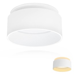 KYOTECH LED Ceiling Spotlight with Indirect Light Including 5 W Interchangeable LED Module Warm White 3000 K 400 LM Surface Mounted Spotlight LED Recessed Spotlight Round White Installation Design