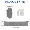 3 PCS Natural Bamboo Fibre,Dual-Sided Loofah Back Scrubber for Shower