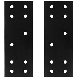 eoere 2 PCS Flat Splice Plate Bracket for 8x8 Lumber, 6-Gauge Heavy Duty Repair Pile Straps Post Connector, 16" x 6"