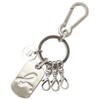 agnes b ZH12B-01 Men's Key Chain, Silver