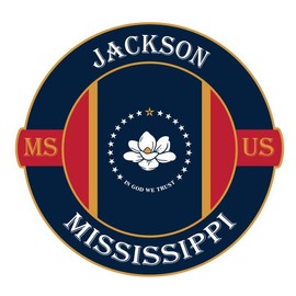 Generic Jackson Mississippi Sticker Decal A594 Vinyl Countries Cities Stickers Decal for Wall, Laptop, Truck, Car Bumper Sticker 3 Inches
