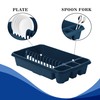 Set of 2 Navy Blue Plastic Medium Dish Drainer with