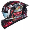 ILM Armor Red Full Face Motorcycle Helmets Mirrored&Clear Visors 2