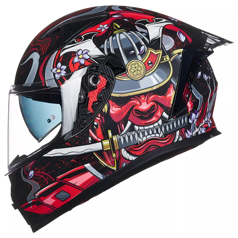 ILM Armor Red Full Face Motorcycle Helmets Mirrored&Clear Visors 2