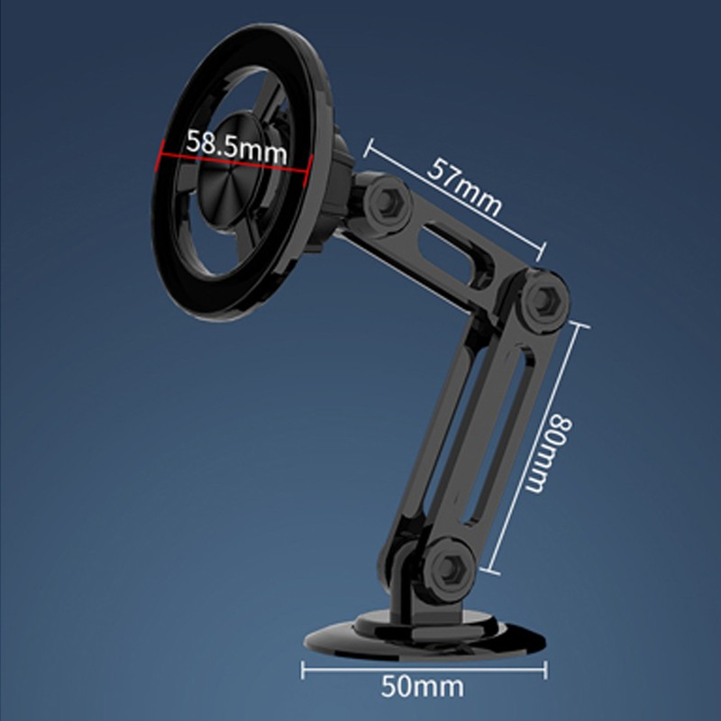 Magnetic Phone Holder for Car with Flexible Base Retractable Phone