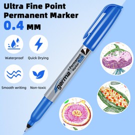 Cgerma Ultra Fine Point Permanent Marker Bulk, 36 Assorted Colors 0.4mm Fine Tip Permanent Markers set，Thin Tip Works on Paper, Glass, Ceramic, Plastic, Wood, Rock, Metal for Kids and Adult