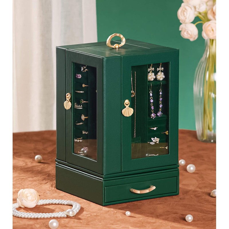 Enthralite Jewelry Box large for Dresser: Women Necklace Ring Storage