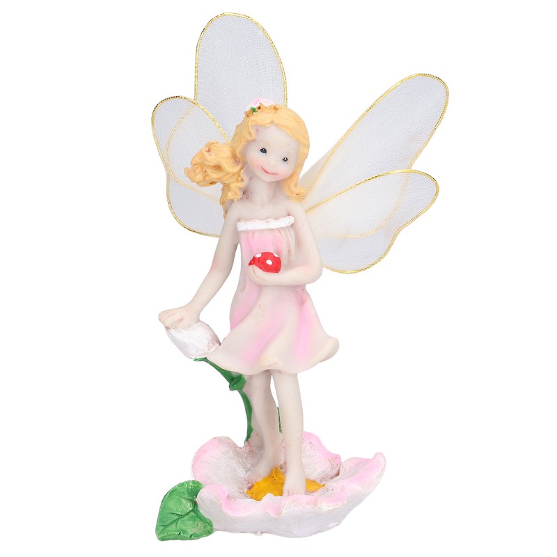 4Pcs Flower Fairies Figurines Statue Garden Home Ornament Resin Model