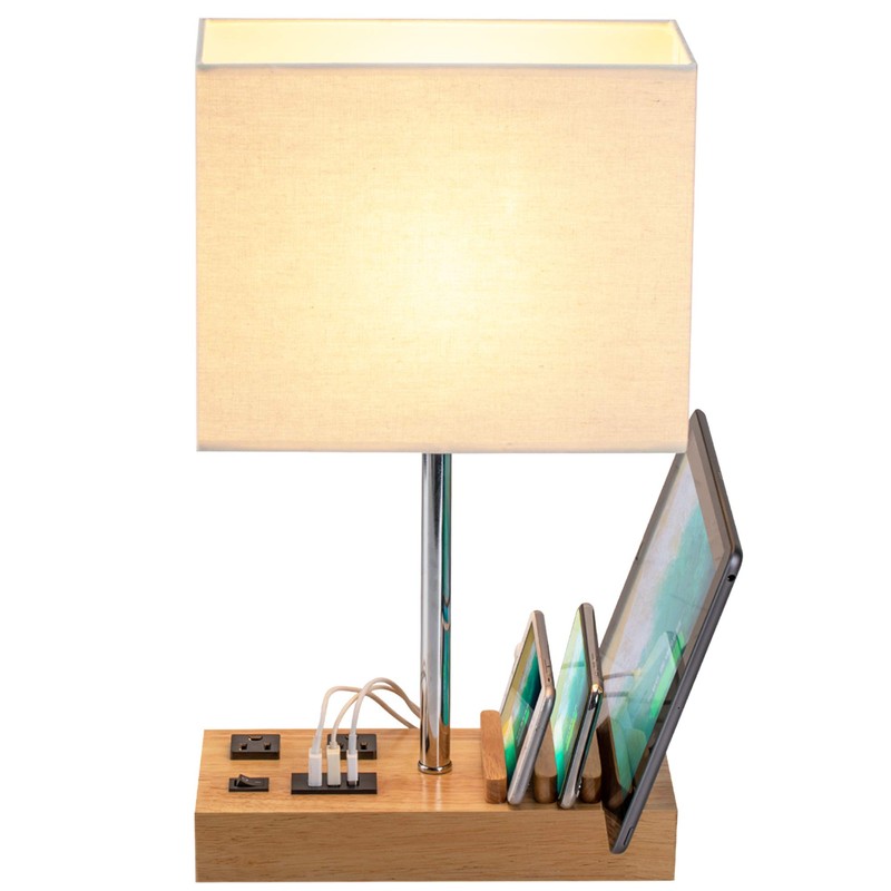 Dreamholder Desk Lamp with 3 USB Charging Ports, 2 AC
