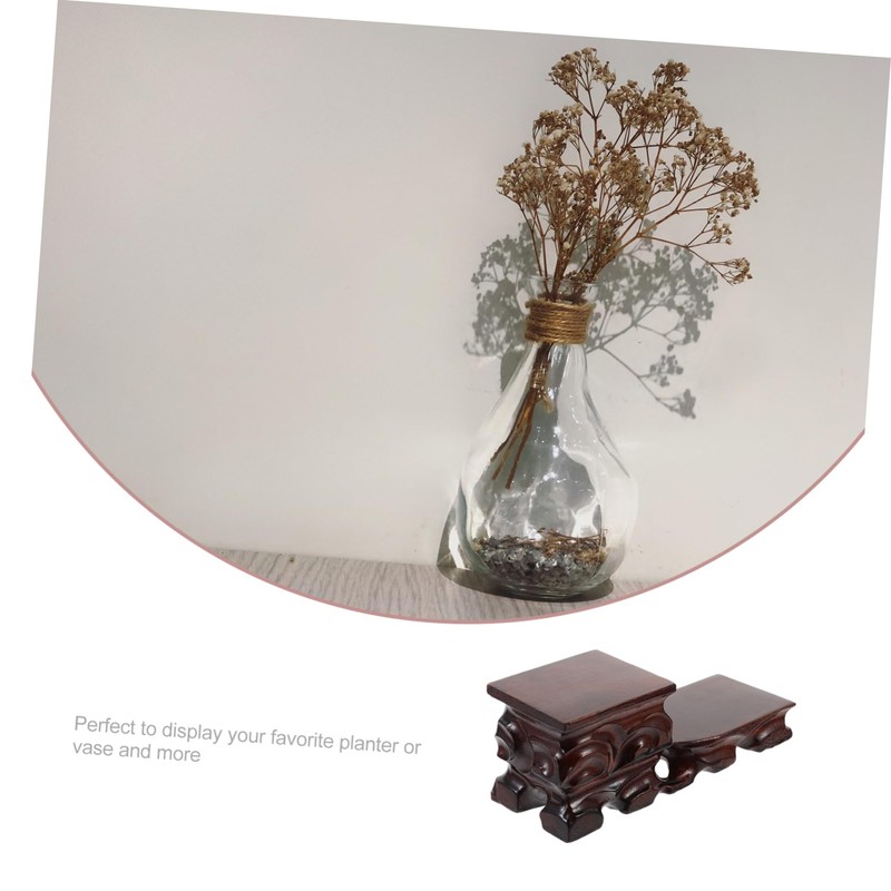 Mipcase 1PC Versatile Wooden Base for Flowerpots Chinese Style Desktop