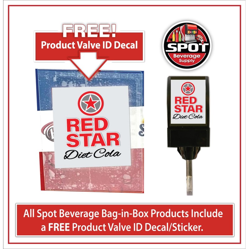 Spot Beverage Premium Name Brand Fountain Syrups 5-Gallon Bag-in-Box (RED