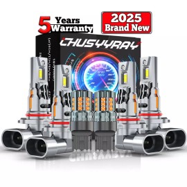 CHUSYYRAY For Chrysler Pacifica 2017-2020 6pc LED Headlight High/Low Beam Turn Signal Lamp