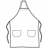 MHF BIB APRON WITH 2 WAIST POCKETS-1 PIECE PACK- COLOR