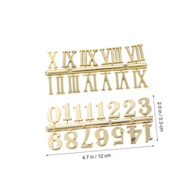 Tofficu 6pcs DIY Clock Numerals Arabic Roman Numbers for Wall Clocks Replacement Parts for Home DIY Projects