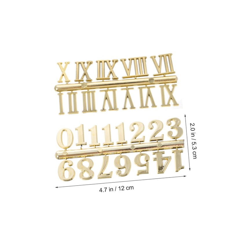 Tofficu 6pcs DIY Clock Numerals Arabic Roman Numbers for Wall