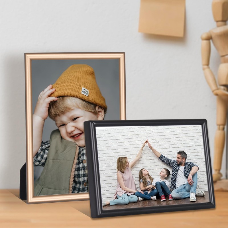 Autjvy 8x10 Picture Frame Gold - Brushed Brass Modern Simple
