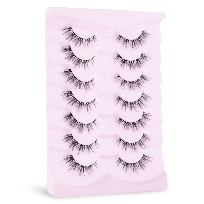 Onlyall Lashes Natural Look Soft Fluffy Lashes Short Eyelashes Lightweight