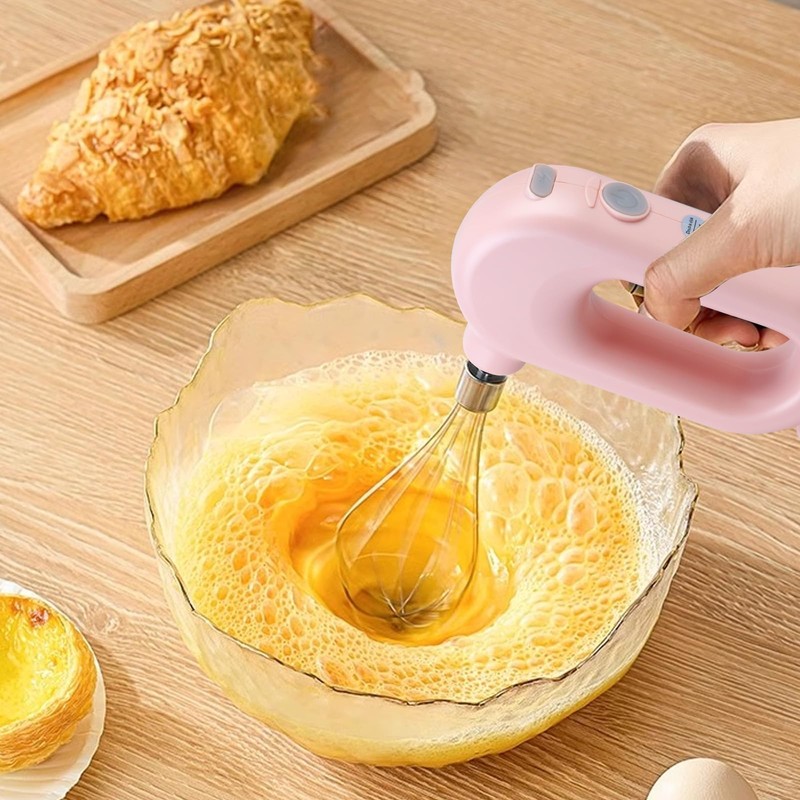 Frullatore elettrico senza fili, mini frusta a mano con 4