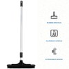 ForPro Extendable Salon Broom, Non-Scratch Rubber Bristles, Aluminum Handle Adjustable