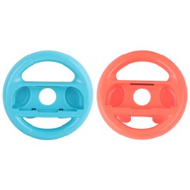 Controlador de Volante para Interruptor, Accesorios de Juegos de Carreras, Agarre del Controlador para Juegos, Paquete de 2(rojo y azul)              