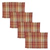 Split P Astor Plaid Chindi Placemat Set of 4, Red