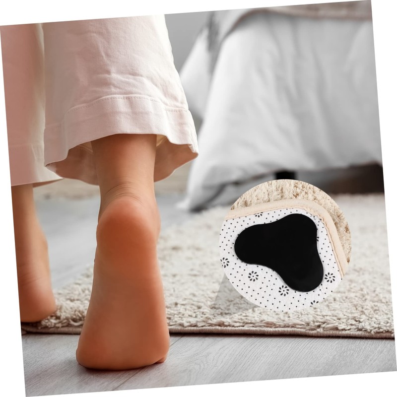 LIFKOME 10pcs Non-Slip Rug Stickers Dual-Sided Slip Pads for Hardwood