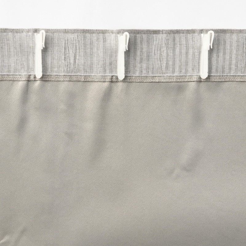 Mu-in Ryohin Flame-Retardant and Blackout Dobby Weave Non-Pleated Curtain, Width