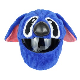 Motorcycle Helmet Cover Cartoon Style Windproof Soft PP Cotton Elastic Cute Helmet Cover for Outdoor Riding Blue