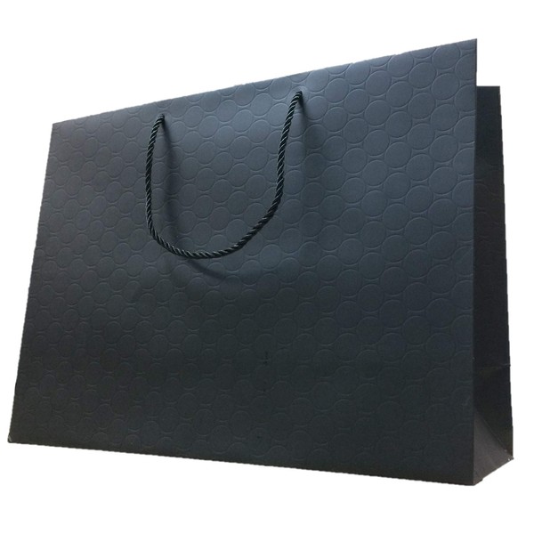 MODEENI 10 Extra Large Gift Bags 16x6x12 Inches, Luxury Matte Black Large Boutique Bags with Handles XL Paper Shopping Bags