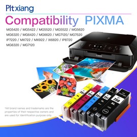 250XL 251XL Ink Cartridges - Replacement for Canon PGI-250XL BK & CLI-251XL Series - Compatible with PIXMA MG5420/MG5520/MG6420//MG6620/MG7120/G7520 /MX922/IX6820/Printer(5pack-Excluding Gray)