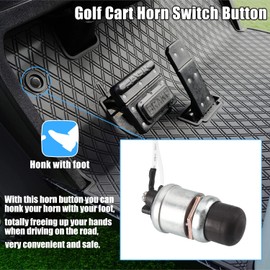 Geggkake Universal Golf Cart 12 Volt Horn Kit Fits Club Car, EZGO, Golf Carts or UTV Boat