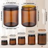 Segbeauty 8.5oz Amber Glass Jars with Lids and Inner Liners,