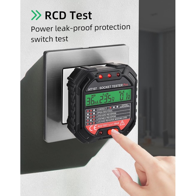 ThreeH Socket Tester Phase Detector with Real Time Voltage Measurement