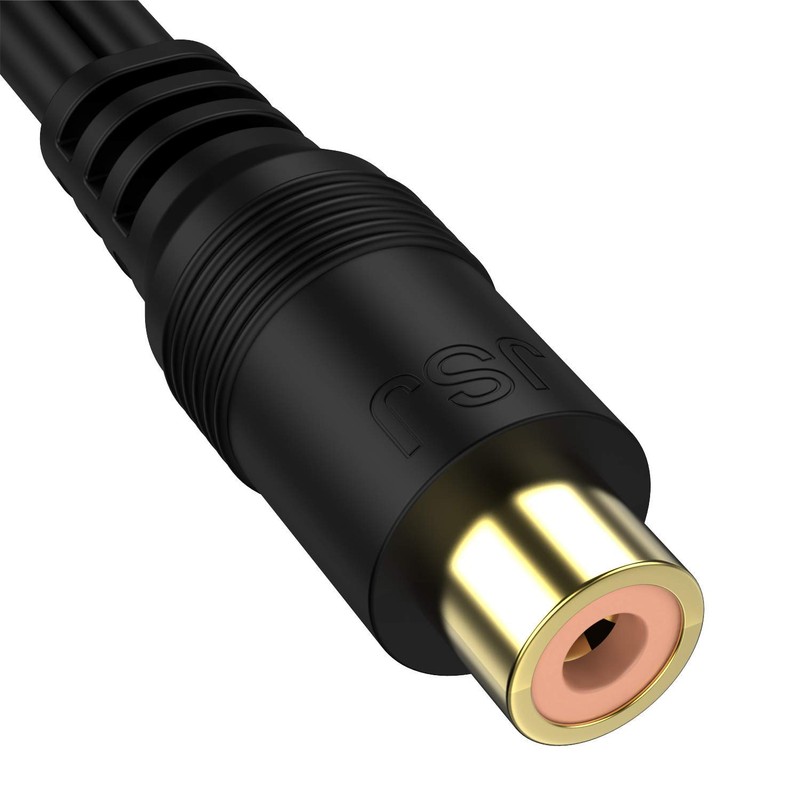 2 Pack Audio Speaker Y Adapter Splitter Cable with OFC