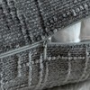 Mandioo Pack of 2 Solid Decorative Soft Chenille Dark Gray