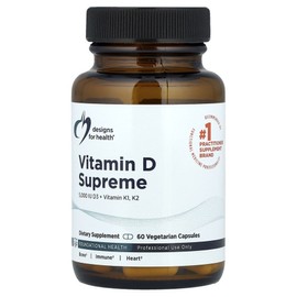 iHerb Vitamin D Supreme D3 + Vitamin K1 K2 Veggie Capsules 60 Tablets, 1 Piece / 아이허브 비타민D 수프림 D3 + 비타민K1 K2 베지 캡슐 60정, 1개
