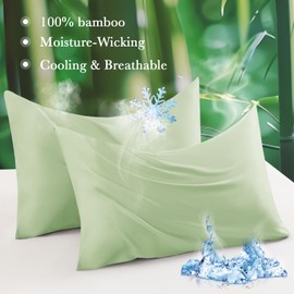 Curved Queen Cooling Pillow Cases, Rayon Pillowcase Cover for Side Sleeper with Zipper - Ultra Breathable & Soft Pillow Cover for Hot Sleepers Hair and Skin,1 Pack