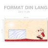 Paper Media Pack of 50 Envelopes (with Window) Santa Claus