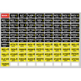 Poskornwel 0.5x1 inch Circuit Breaker Stickers - 99 Removable Labels for Electrical Plugs and Lights
