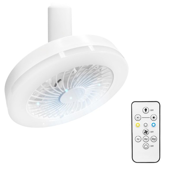 Hiro Corporation Ceiling Fan Light, Mini E26 Base, Dressing Room Toilet Socket Type, Remote Control Included