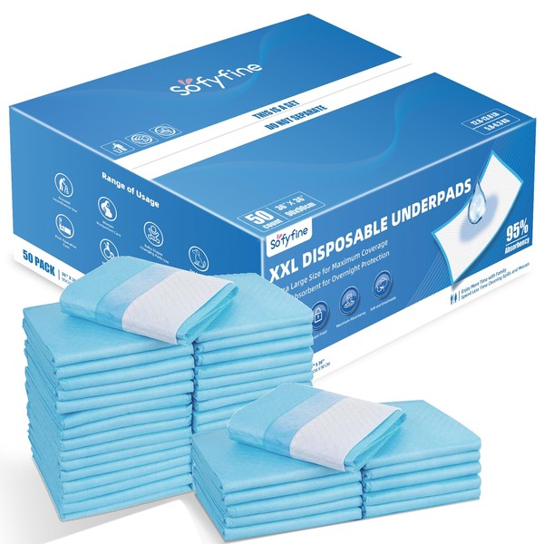 SOFYFINE Extra Large 36" x 36" in (50 Pack) Disposable