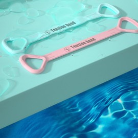 Geonhong Rallyus Figure-8 Yoga & Home Elastic Band for Women - Shoulder & Back Posture Improvement Free Size / Light Blue 10ea