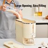 UFORU Rice Dispenser, Rice Storage Container with Measuring Cup for