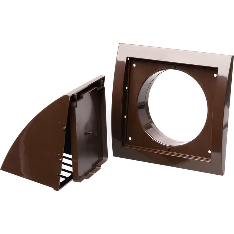 LIRAST 4 inch Outdoor Dryer Vent Cover Brown - ABS