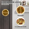 Stainless Steel 304 Black Round Recessed Door Lock, Hidden Recessed