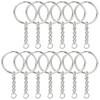 Metal Split Keychain Ring Parts - 50 Key Chains with