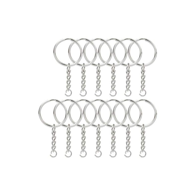 Metal Split Keychain Ring Parts - 50 Key Chains with