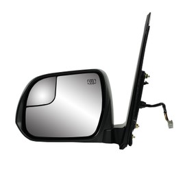 Driver Side Mirror for Toyota Sienna, Textured Black, w/spot Mirror, Foldaway, w/o Memory, w/o Blind spot Detection System, Heated Power
