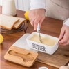 2 Pcs Bread Box and Butter Dish with Bamboo Lid,